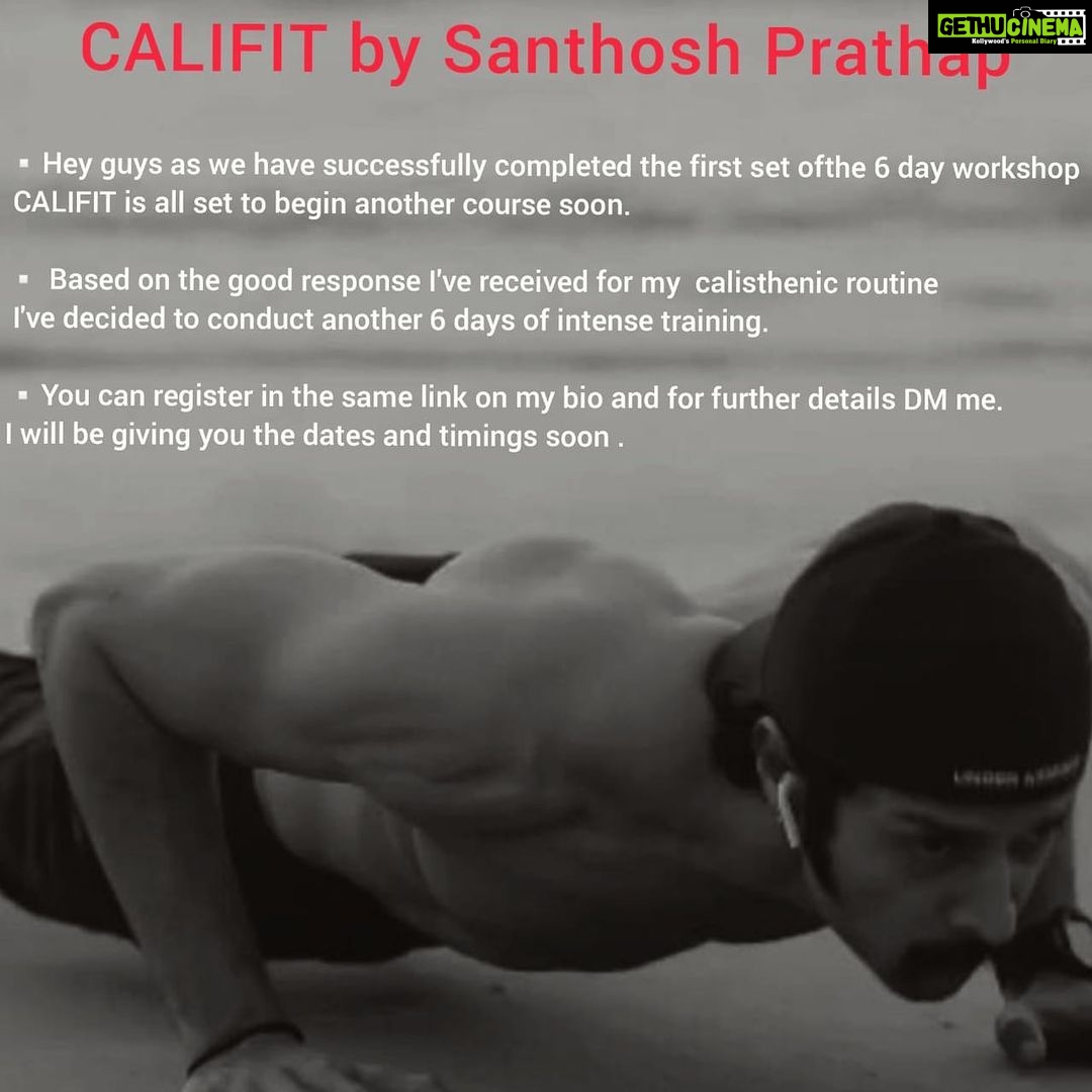 Santhosh Prathap Instagram - #CALIFIT #6days #fitnessworkshop