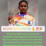 Santhosh Prathap Instagram - -The mystery of human existence lies not in just staying alive, but in finding something to live for. #gomathimarimuthu #asianathleticschampionship2019 #goldmedalist #800mts #respect