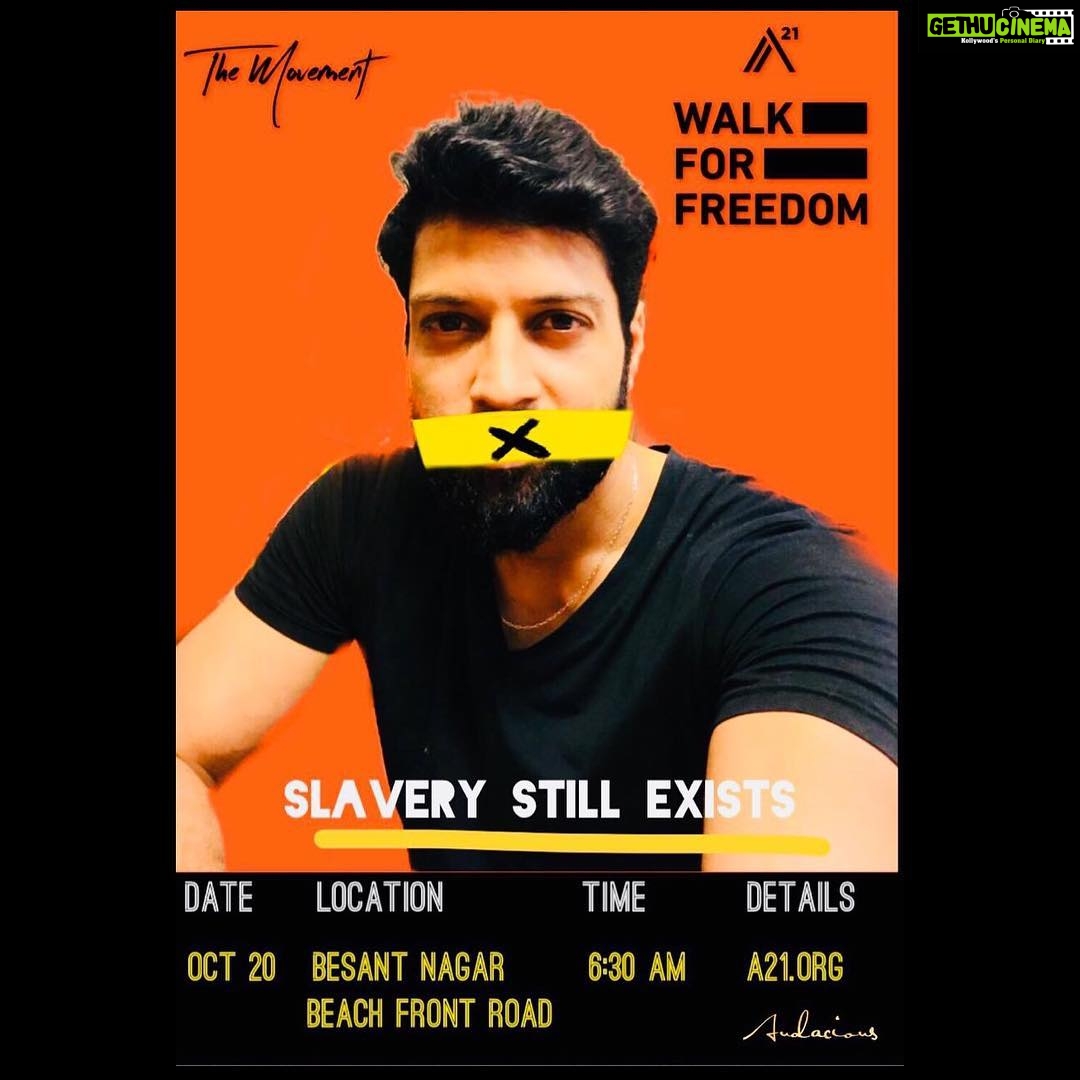 Santhosh Prathap Instagram - Can you see X? Octb 20 : 6:30am : 50 countries :over 400 locations!!! Join the Walk for Freedom, register now: www.tinyurl.com/ya3xkxse www.A21.org #WalkforFreedom #IMTheMovemen #A21 #beaudacious Chennai, India