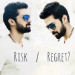 Santhosh Prathap Instagram - - I chose RISK over REGRET... #yolo #onechance #noregrets #headsup #courage