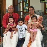 Saranya Mohan Instagram - Happy wedding anniversary *Acha&Amma*❤️❤️❤️❤️❤️ love sending frm Paddu, Poorni & Papudu🥰❤️