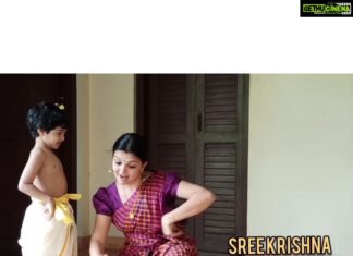 Saranya Mohan Instagram - Sree krishna Jayanti wishes. With my little krishna (Anantapadmanabhan )🥰❤️