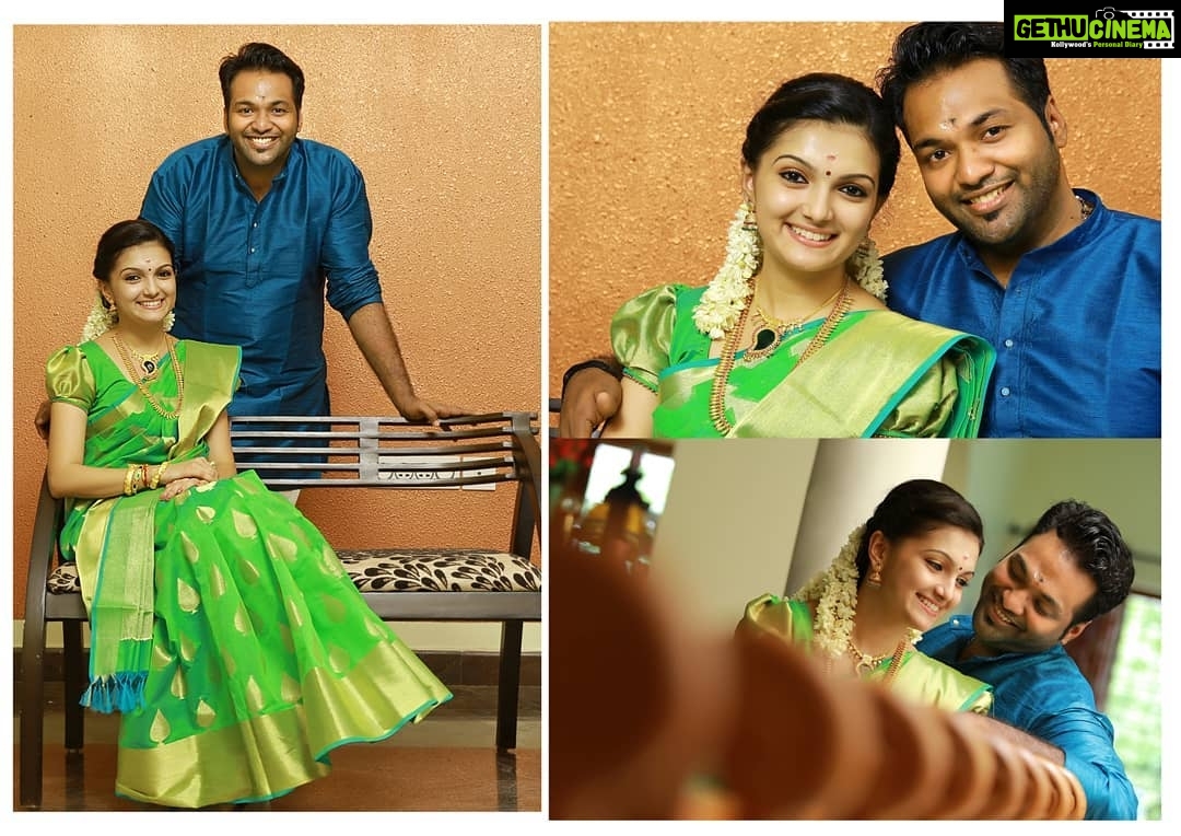 Saranya Mohan Instagram - Our 3rd en"cage"ment anniversary 😂😝😝 😍❤️ Trivandrum, India