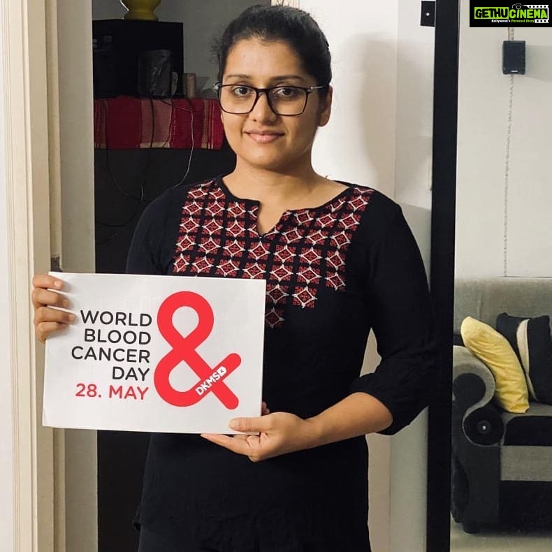 Sarayu Mohan Instagram - Did you know that in India, every 5 minutes someone is diagnosed with blood cancer or a blood disorder? You & me & all of us can fight this together. This World Blood Cancer Day, show your solidarity for people with blood cancer by registering with DKMS-BMST. #ItsYourTurnNow @dkms_bmst_in #DKMSBMST #MakeYourMark #WorldBloodCancerDay #WeDeleteBloodCancer #ItsInYourBlood