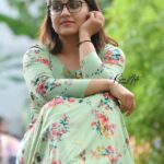 Sarayu Mohan Instagram - Iffk 2019 Clad in @fs_apparels Loved this simple floral gown♥️ A @rojan_nath Photography Tagore Theatre