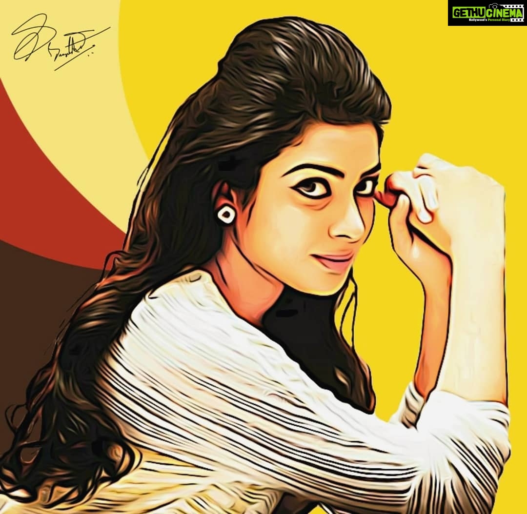 Satna Titus - 1.5K Likes - Thank u ma dear sweet brother @sanyo_titus 😘😘 for this beautiful cartoon picture of mine😍😘. Pure perfection!