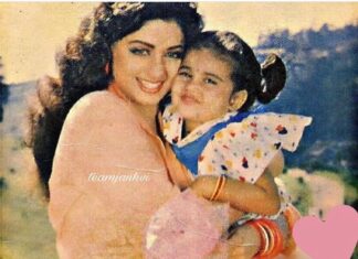 Shamlee Instagram - Someone sent me this really sweet pic of me and the gorgeous @sridevi.kapoor on the sets of Jagadekaveerudu! She looks stunning as always! ♥️ Respect‼️ #sridevikapoor #legendsforever #tollywoodactress #kollywood