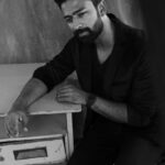 Shanthanu Bhagyaraj Instagram - “When you photograph ppl in colour, you capture their clothes.. When you photograph ppl in Black & White, you capture their souls- Ted Grant Probably my most favourite colour .. as it doesn’t change colours like others 🖤 Shot by @vinothshank Styling - @ashwin.thiyagarajan @suresh.menon