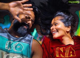 Shanthanu Bhagyaraj Instagram - #KoCONaKa Wait for it ... 💙❤️💛 - With Love Shanthnu & Kiki 😊 Image poster : @karthikeyanvelappan