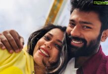 Shanthanu Bhagyaraj Instagram - ‪Happy bday Sunshine 💛‬ ‪ @kikivijay11 ‪You make me feel stronger everyday .. I really hope god blesses u with the happiest life , beside me 😉😉yes I’m being selfish as I want u only for myself💛‬ PC : @atitan.studio