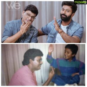 Shanthanu Bhagyaraj Instagram - #25YearChallenge how were u with ur dada 25yrs back 😍😁