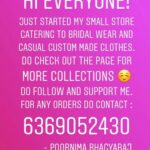 Shanthanu Bhagyaraj Instagram - Hey guys 😃 my mums started her own tiny store @poornima_bhagyaraj 😍 Doing what she loves the most , designing clothes ☺️☺️ do follow her page to know more about her collections and call us for queries #6369052430 💛🤗 Thanks a billion for ur love n support💛