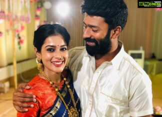 Shanthanu Bhagyaraj Instagram - ‪Sometimes you are so Beautiful that I jus wanna stand still and look at you 💛😘 Thanks for being my bestie 😍‬ #WeddingDiaries #nofilter #candidphotography Namma ooru #Coimbatoooru @kikivijay11 Pic courtesy: @deepak__ravi thanks thambiiiii💛