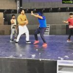 Shanthanu Bhagyaraj Instagram - An urge to learn dance startd at d age of 8 bcz of dis miracle of a dancer..aftr 23yrs dancing alongside him #Prabhudeva master tnk u fr makin dis dream come true #mathrubhumilivewidlegends Comin soon💛waitin to shake legs wid @actorvijay na nxt😍 @nikkigalrani #sridhar #prasad #hari