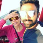 Shanthanu Bhagyaraj Instagram - As high as we cud get 💛❤️ happy Valentines Day all ❤️💛 And to all those singles out there ..... Cupid is on its way 😁 Dubai, United Arab Emirates