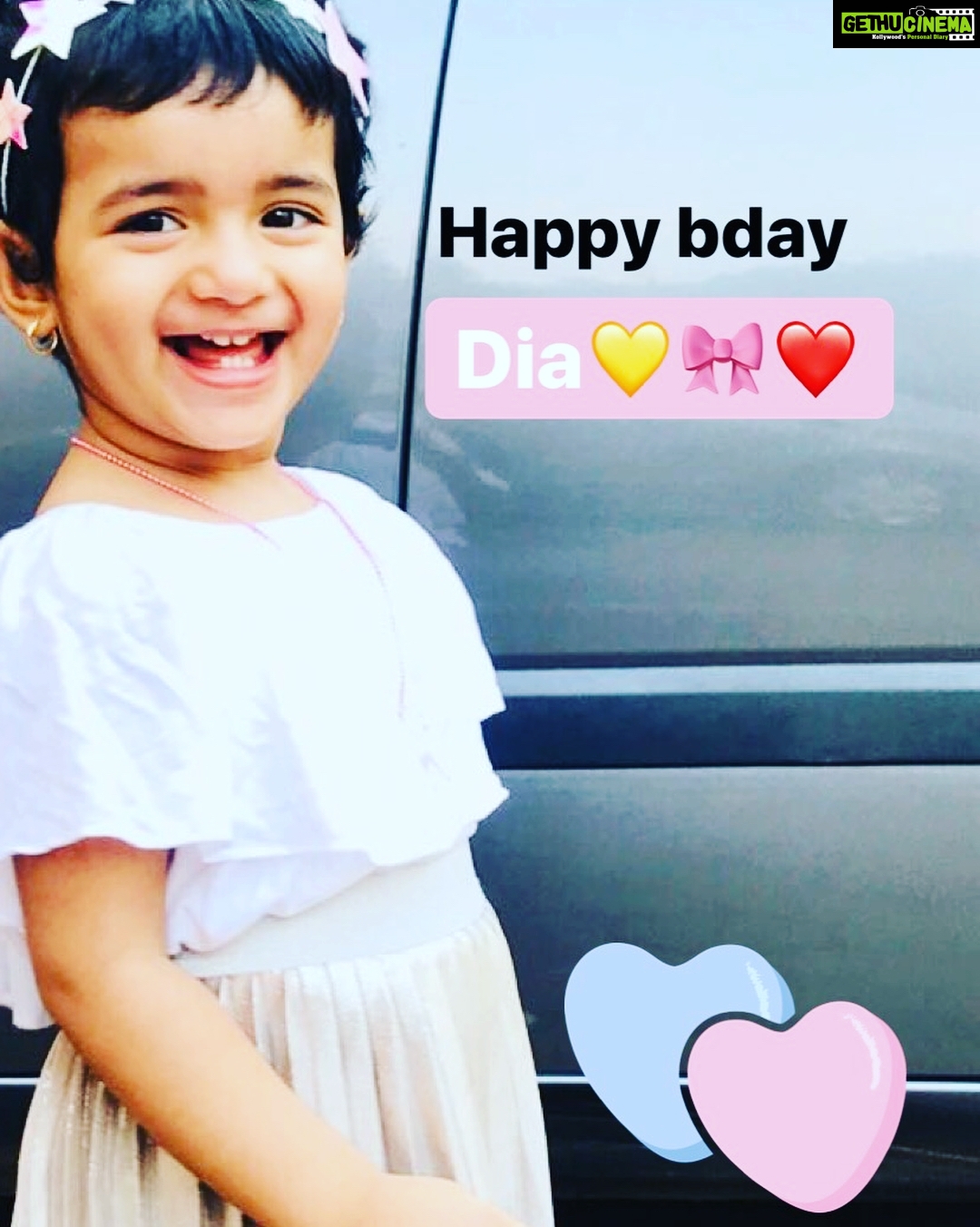 Shanthanu Bhagyaraj Instagram - Happy bday to my baby doll πDiaπ She turns 2οΈβ£ today ππππ Parents - @nishkrish @mahu3784 Chithi π - @kikivijay11 Jus in case everyone starts asking me if sheβs my kid ππ