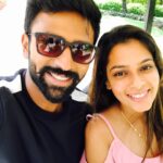 Shanthanu Bhagyaraj Instagram - Riding wid my Buggie in a buggy 😁💛😂😂 @kikivijay11 Radisson Blu Resort Temple Bay Mamallapuram