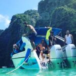 Shanthanu Bhagyaraj Instagram - #leapoffaith 😂 #phuket #leonardodicaprioisland #phiphilay #phiphiisland #besttime #phuketdiaries #thailand bliss 💙💛 Phi Phi Islands, Thailand