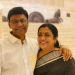 Shanthanu Bhagyaraj Instagram - The never ending love I see between both of you, makes me believe in “Forever”❤️ 38 years into marriage & both of you still have that expectation on each other like newly weds😍 Keep smiling always, Stay Happy, Stay Blessed😇 Love you Amma and Appa #HappyAnniversaryKBRPoornima @kbrs_.show @poornimabhagyaraj @kikivijay11 @sharanyabhagyaraj
