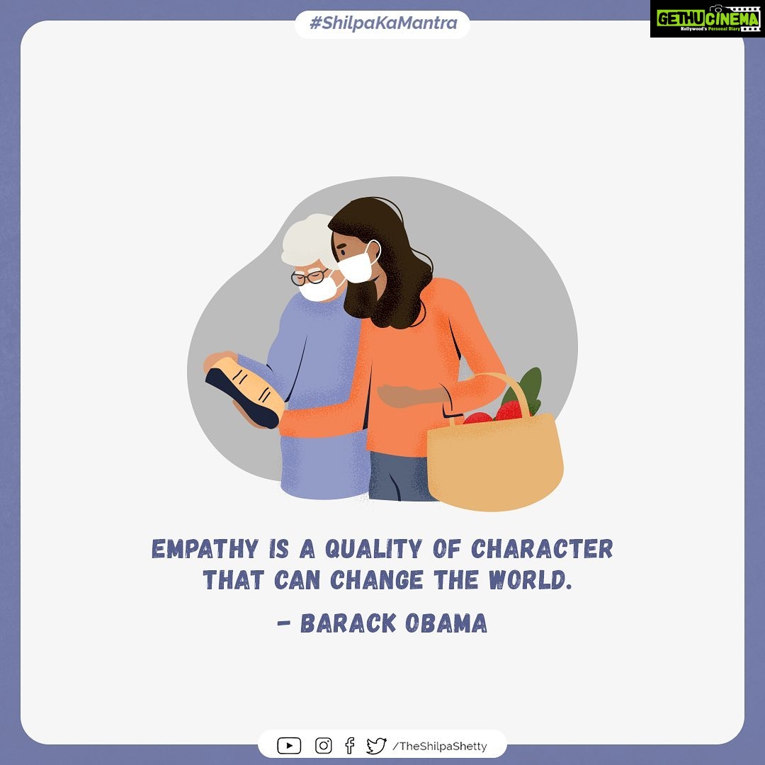 Shilpa Shetty Instagram - Being able to put oneself in someone else’s shoes to understand the reason behind their actions and reactions is the core essence of an empathetic person. When ‘empathy’ becomes commonplace around the globe, we will begin to experience peace within ourselves and around us. To make a difference and bring about this positive change, let’s start with ourselves. Take a moment to understand ‘why’ someone behaves like they do, before we judge them or write them off. . . . . . #ShilpaKaMantra #SwasthRahoMastRaho #empathy #happiness #mentalhealth #willpower #success #belief #peaceofmind #mentalhealthawareness #staystrong #mentalpeace #positivity #thoughts