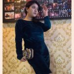 Shriya Sharma Instagram - Wearing this drop dead chic dress from @rubys_fashion_ig clubbed with this gorgeous customised embroidered purse from @crafting_giftsandhappiness and @sajawat_official !Swipe to see —>