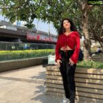 Shriya Sharma Instagram - Red can always lift your spirits up! Top from @anushacollectionss Black Jeans from @coimbatorefashions #ShriyaSharma 🥰🥰