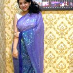 Shriya Sharma Instagram – Wearing this gorgeous saree from @shestudio.usa 
Loving the glitter 💕💙