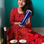 Shriya Sharma Instagram – Happy Valentines Day to all my lovely Insta Family! ❤️❤️

Celebrating this love filled occasion with these lovely goodies from @pragnagifts ! Swipe left to see the lovely magic mugs! Loving these flasks!

Wearing this pretty outfit from @womens_shoppingworld ❤️