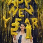 Shriya Sharma Instagram - Happy New Year 2021! 💫 This year has been a roller coaster ride! Partying at home wearing this comfortable party outfits from @thrayambaka_boutique 💜 #shriyasharma