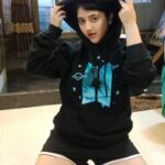 Shriya Sharma Instagram - Thank you @blackstopstore for gifting me this amazing hoodie!! 🥰 #hoodiestyle #BTSisLove #WintersAreComing #ShriyaSharma