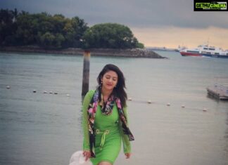 Shriya Sharma Instagram - I am just a girl... Trying to find a place in this world.. #OldTaylorSwiftThrowback #TravelDiaries#HolidayTrip #Makingmemories Siloso Beach Resort Sentosa