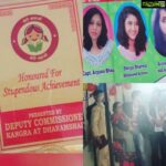 Shriya Sharma Instagram - Extremely Honoured today to have had recieved this token of appreciation by honourable Deputy Commissioner in my hometown and that for such a noble cause #BetiBachao and #BetiPadhao Andolan. In addition to this, the fact that i got another chance to make my grandparents, who recieved it on my behalf, proud has just made my day. I love you dada dadi 💜 Hope to achieve a lot more... And thank you all so much for the constant support and 75k 😘 #GirlPower #Please#SaveGirlChild#EmpowerWomen