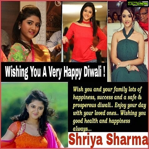 Shriya Sharma Instagram - May millions of lamps illuminate your life With endless joy, prosperity, health & wealth forever Wishing you and your family a very Happy Diwali! Please celebrate a noise free and pollution free diwali 💥