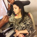 Shriya Sharma Instagram – Last minute touch ups!! #ShootLife #nirmalaconvent