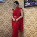 Shriya Sharma Instagram - Red Saree has my heart ❤️ #ShriyaSharma