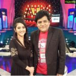 Shriya Sharma Instagram - Watch me and #AliReza with the hit comedian Ali on the set of his game show #ATM for #Gayakudu promotions today @9 pm on Gemini TV :)