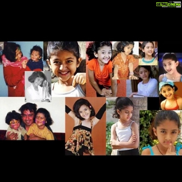 Shriya Sharma Instagram - God knows who made this. Found it on my fake Facebook ID. But whosoever he/she is il just say thank you so much :) This is really over whelming xD #fans#love#pic#collage#childhood#me#instalove#instaddict#lobe#love#love ♥