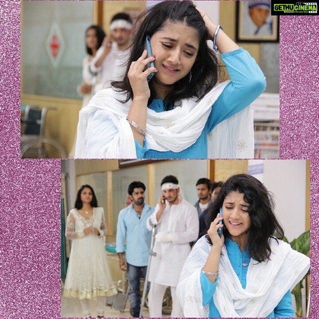 Shriya Sharma Instagram - Climax scene.. Rona dhona :P Emotional scenes :') #fav#of#all xD ♥ insta addict ♥