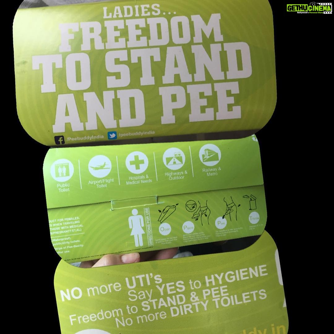 Shweta Bhardwaj Instagram - To #girls its easy to use stay #healthy #PEE - BUDD girls best friend for unfriendly toilets order urs from www.peebuddy.in #thanks guys for inventing this ..(yes i am self endorsing this for ever girls health )