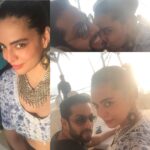 Shweta Bhardwaj Instagram – #thalassa #goa #food #sunset and us @salilacharya Thalasa Hill Top, Vagator Beach, Goa