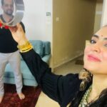 Shweta Bhardwaj Instagram - Happy #karvachauth to the man who drives me crazy who I drive crazy …one life with u is crazy 😜but we love crazy … and I am crazy 😜 about u my crazy baba @salilacharya I love u my moon 🌝 my sun 🌞 my ⭐️ star my universe my world 🌎 my heart beet my life line ….