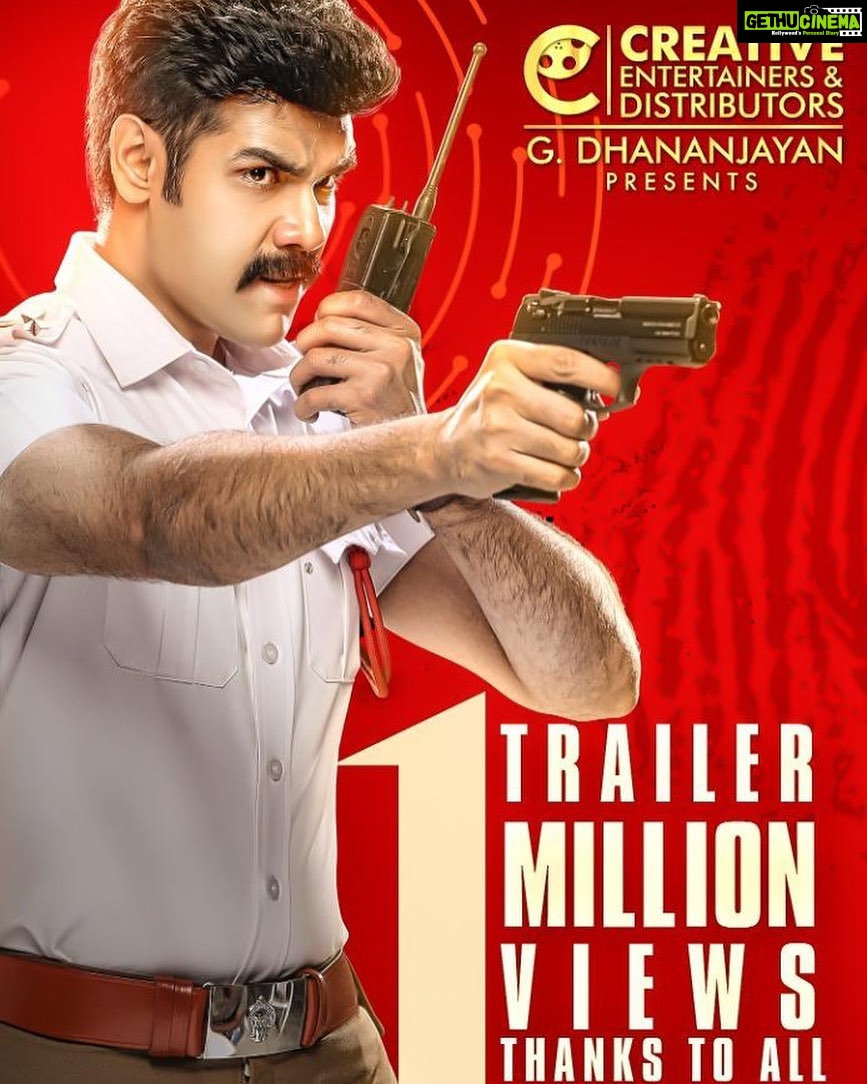 Sibi Sathyaraj Instagram - #Kabadadaari Trailer crosses 1 million views! #sibiraj #sibisathyaraj @nanditaswethaa