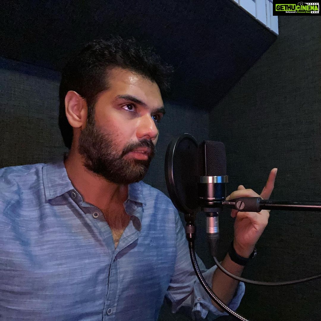 Sibi Sathyaraj Instagram - Started dubbing for #Ranger 🐅 today! @ramyanambessan @iammadhushalini #dharaneedaran @auraacinemas