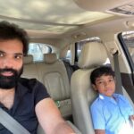 Sibi Sathyaraj Instagram - Back to school after 2 years. Interaction with Kids of the same age is highly essential for their Mental well being. So I kindly request all parents to send their kids to school if they are eligible and have no symptoms! PS: The Masks are off only for the picture. Please follow all Covid norms and educate your kids to follow the same. #DheeranSibiraj #Dheeran #Sibiraj #SibiSathyaraj #RanBrothers #RanBros #fatherson #goals #selfiewithson #photooftheday #mentalhealth #backtoschool #son #safetyprecautions #staysafe