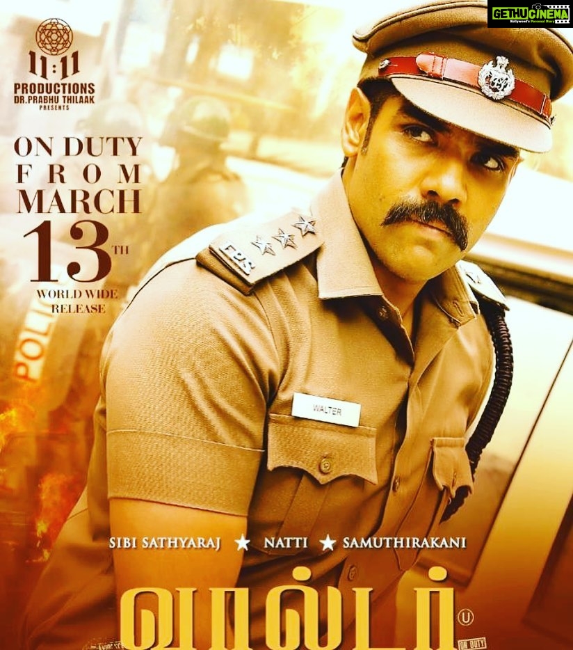 Sibi Sathyaraj Instagram - #walterfrommarch13th #walter #sibiraj #sibisathyaraj