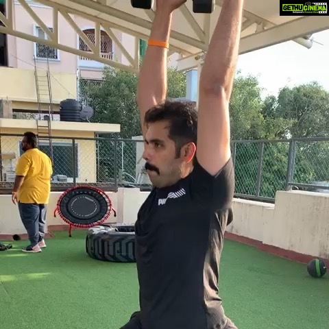 Sibi Sathyaraj Instagram - Bring on the #verithanam! @navin_krubhakar @revoke_gym