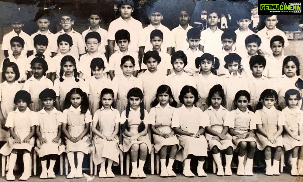 Sibi Sathyaraj Instagram - Pic taken when I was in 3rd or 4th std!Able to spot me?😉 #throwback #sweetmemories #schooldays #schoolfun #sherwoodhallschool #sibiraj #sibisathyaraj #90s #90skids