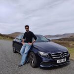 Sibi Sathyaraj Instagram - Driving to #Portree from #Lochness! #roadtrip #roadstodrivebeforeyoudie #isleofskye #Scotland #Inverness #UkTrip2019 #familygoals #summerholidays #mercedesbenz #mercedes #e220d #windyday #photosofbritain
