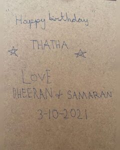 Sibi Sathyaraj Instagram - Special wishes from Dheeran and Samaran 😊

#happybirthdaysathyaraj #HBDAppa #dheeransibiraj #samaransibiraj #SathyaRaj #PuratchiThamizhan #SathyaRajiyam #ActorSathyaRaj #Sibiraj #ProudSon #Inspiration #Grateful