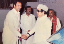 Sibi Sathyaraj Instagram - Happy to share appa’s Fanboy moment when Puratchi Thalaiver came to Coimbatore for my aunts’ wedding in 1987..This picture was taken when Appa went to the airport to receive him..When Appa invited him for the wedding he was skeptical if he would come..But Thalaiver surprised everyone by making it to the wedding..It was an unforgettable moment for the whole family. #MGR #PuratchiThalaiver #ChiefMinister #Sathyaraj #PuratchiTamilan #FanMoment #Coimbatore #puratchithalaivarmgr #throwback #throwbackpic #memoriesforlife
